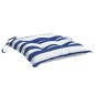 Almofadões p/ cadeira 4 pcs tecido oxford riscas azul/branco