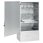 Defumador BBQ c/ aparas madeira 44,5x29x83 cm aço galvanizado