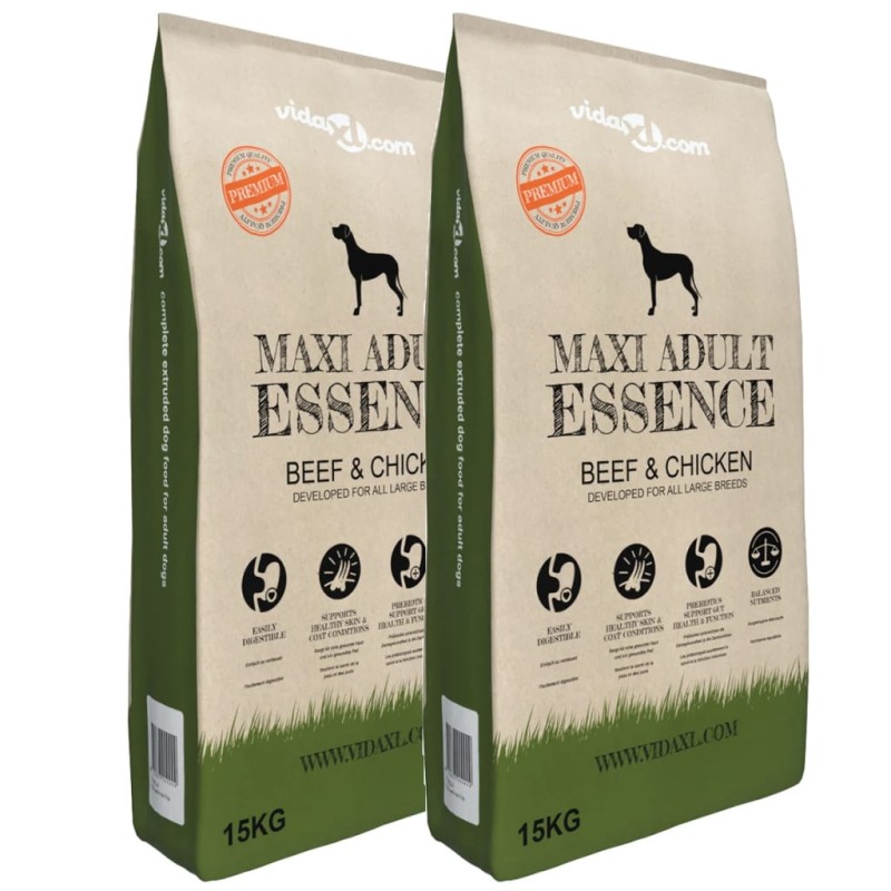 Ração premium cães Maxi Adult Essence Beef & Chicken 2 pcs 30kg-Ração para cães-Home Retail