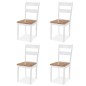 Conjunto de jantar 5 pcs MDF e seringueira branco