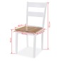 Conjunto de jantar 5 pcs MDF e seringueira branco