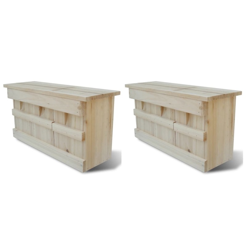 Casas para pardais 2 pcs madeira 44x15,5x21,5 cm-Casinhas para pássaros-Home Retail