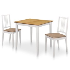 3 pcs conjunto de jantar MDF branco