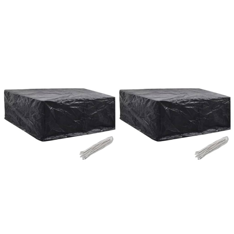 Capas para mobiliário de jardim 2 pcs 10 ilhós 260x260x90 cm-Capas para móveis de jardim-Home Retail