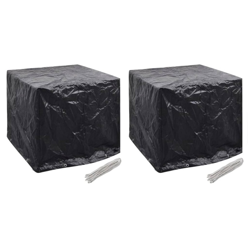 Capas p/ tanques de água de jardim 2 pcs 8 ilhós 116x100x120 cm-Capas para móveis de jardim-Home Retail