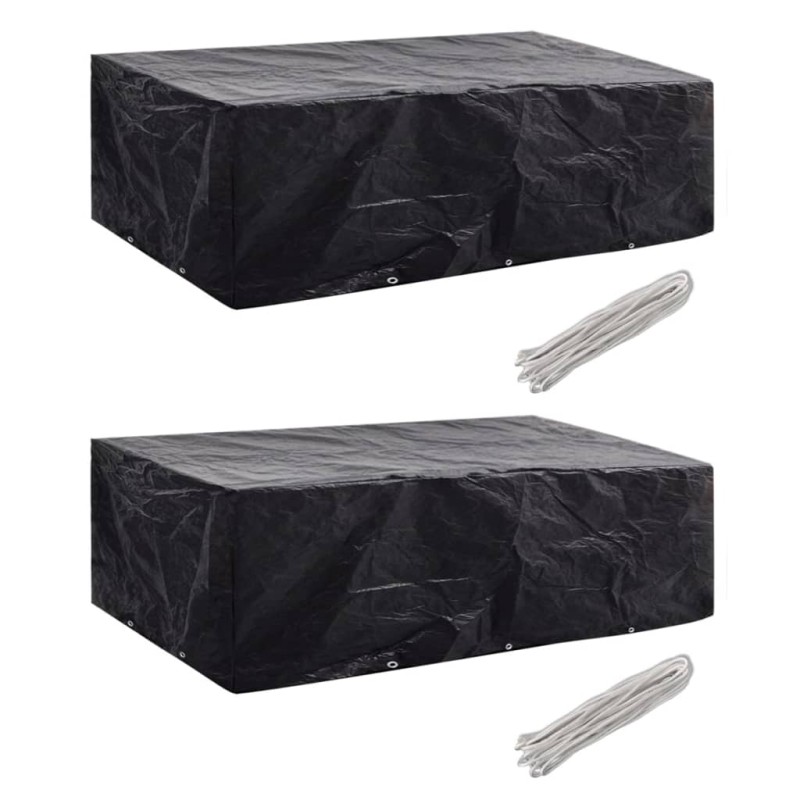 Conjunto capas p/ mobiliário jardim 2 pcs 10 ilhós 300x140 cm-Capas para móveis de jardim-Home Retail