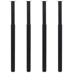 Pernas de mesa telescópicas 4 pcs 710 mm-1100 mm preto