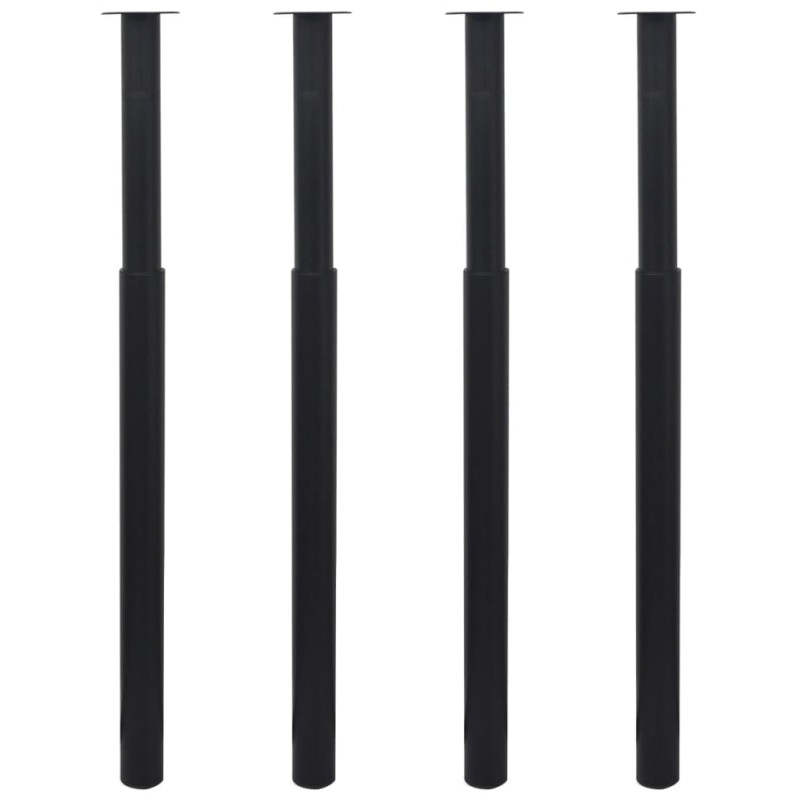 Pernas de mesa telescópicas 4 pcs 710 mm-1100 mm preto-Pernas de mesa-Home Retail