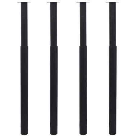 Pernas de mesa telescópicas 4 pcs 710 mm-1100 mm preto