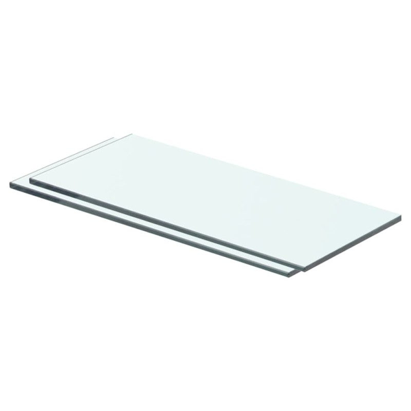 Prateleiras 2 pcs 40x12 cm vidro transparente-Prateleiras-Home Retail