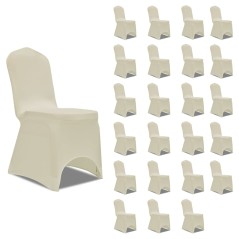 Capa para cadeira elástica 24 pcs cor creme