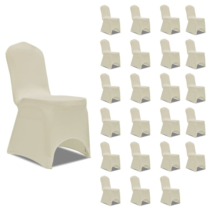 Capa para cadeira elástica 24 pcs cor creme-Capas de sofás-Home Retail