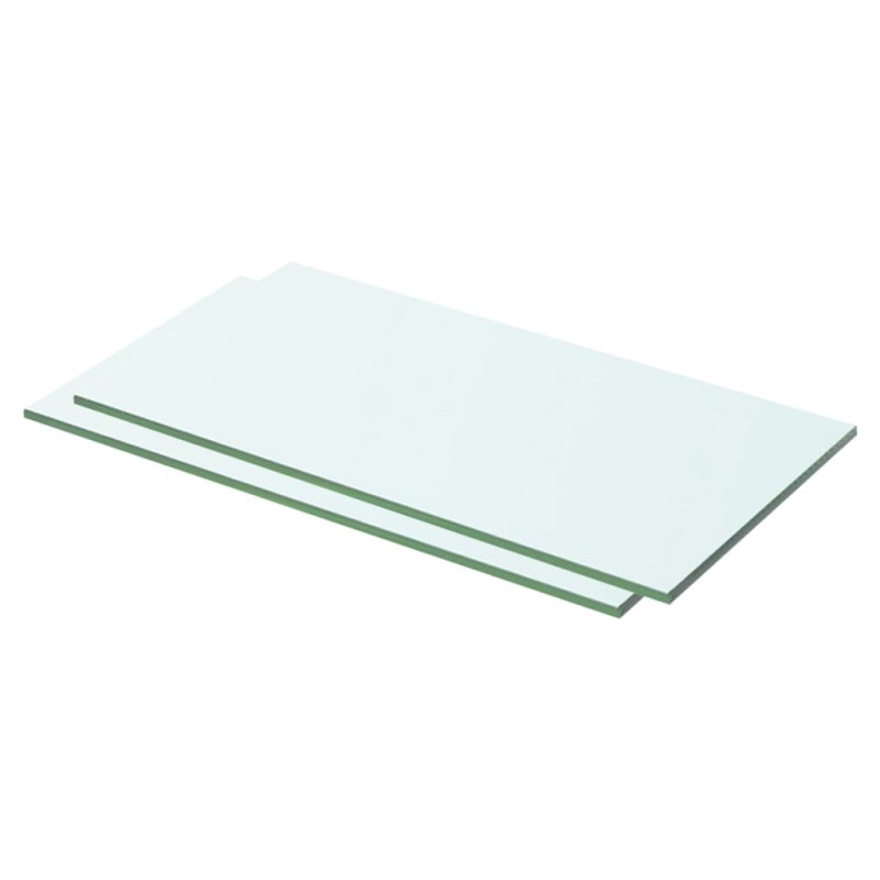 Prateleiras 2 pcs 50x20 cm vidro transparente-Prateleiras-Home Retail