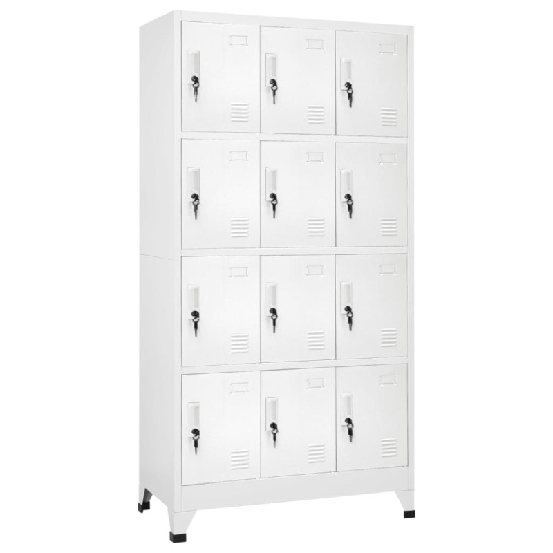 Cacifo com 12 compartimentos 90x45x180 cm-Armários de arrumação & cacifos-Home Retail