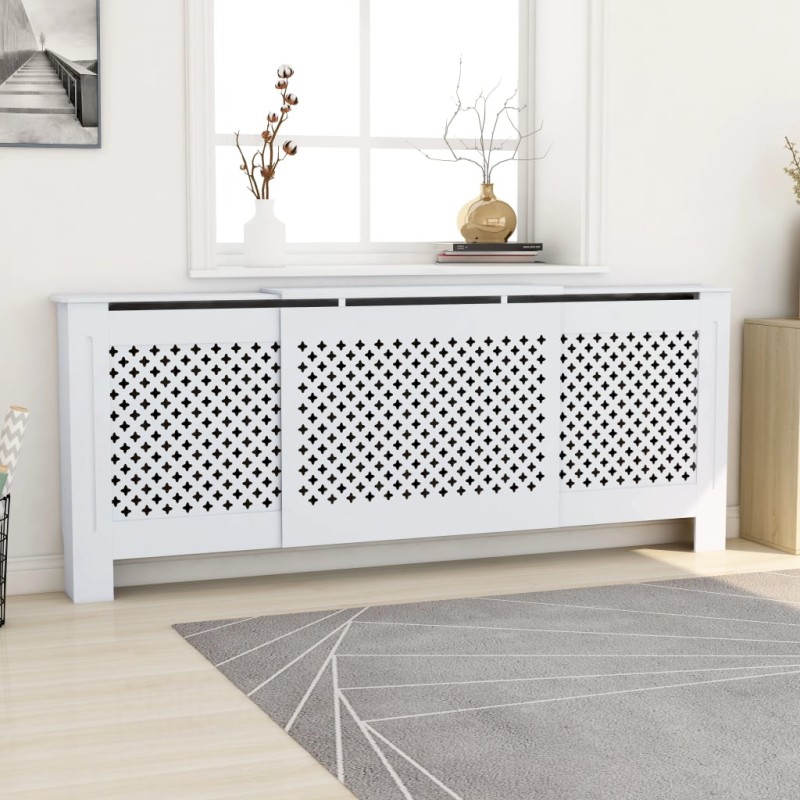 Cobertura de radiador MDF 205 cm branco-Acessórios para aquecedores-Home Retail