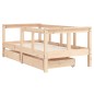 Estrutura de cama infantil c/ gavetas 70x140 cm pinho maciço