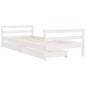 Estrutura cama infantil c/ gavetas 90x200cm pinho maciço branco