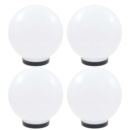 Candeeiros esféricos LED 4 pcs 25 cm PMMA