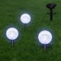 Candeeiros de jardim 6 pcs LED com estacas e painéis solares