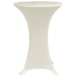 Capa para mesa de pé elástica Ø70 cm 4 pcs cor creme