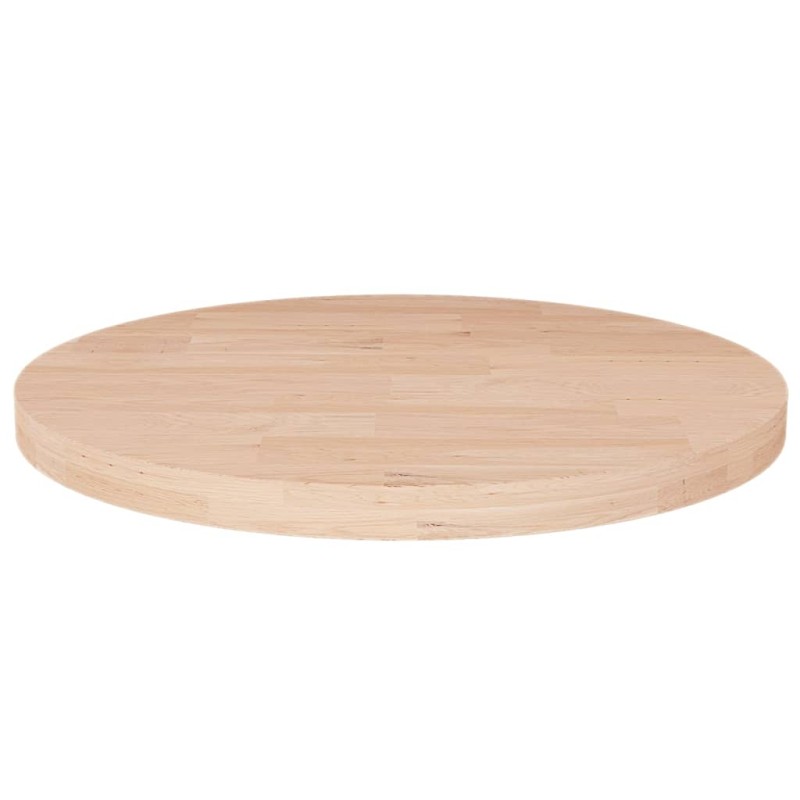 Tampo de mesa redondo Ø50x2,5 cm carvalho maciço não tratado-Tampos de mesa-Home Retail