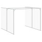 Casota cães c/ parque 214x1069x181 cm aço galvaniz. cinza-claro