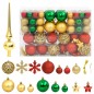 111pcs conj. enfeites Natal poliestireno vermelho/verde/dourado