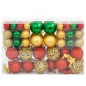 111pcs conj. enfeites Natal poliestireno vermelho/verde/dourado