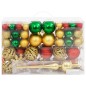 111pcs conj. enfeites Natal poliestireno vermelho/verde/dourado