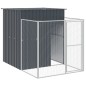 Casota p/ cães c/ parque 165x455x181 cm aço galvaniz. antracite