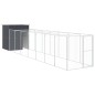 Casota p/ cães c/ parque 165x863x181 cm aço galvaniz. antracite