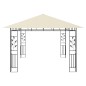 Gazebo c/ mosquiteiro e cordões luzes LED 4x3x2,73m creme