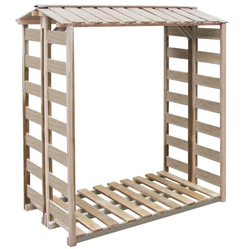 Abrigo para arrumação de lenha 150x90x176 cm pinho impregnado-Prateleiras para lenha e madeira-Home Retail