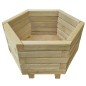 Conjunto canteiro elevado de jardim 2 pcs pinho impregnado