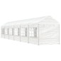 Gazebo com telhado 13,38x2,28x2,69 m polietileno branco