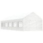 Gazebo com telhado 11,15x4,08x3,22 m polietileno branco