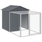 Galinheiro com anexo 117x813x123 cm aço galvanizado antracite