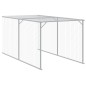 Galinheiro com anexo 117x1221x123cm aço galvanizado cinza-claro