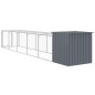 Galinheiro com anexo 110x609x110 cm aço galvanizado antracite