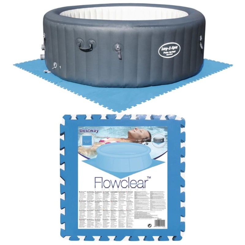 Bestway Protetores para pisos de piscinas 8 pcs azul 58220-Capas para piscinas e plástico para forrar pisos-Home Retail