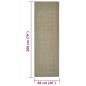 Tapete de sisal p/ poste arranhador 66x200 cm cinza-acastanhado