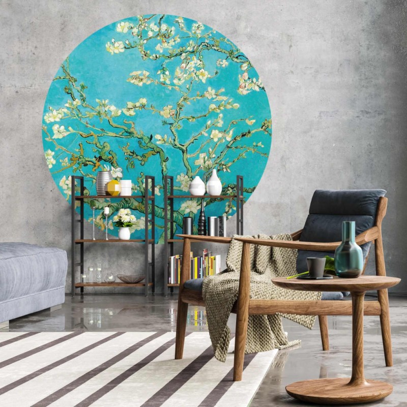 WallArt Papel de parede circular "Almond Blossom" 190 cm-Papel de parede-Home Retail