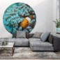 WallArt Papel de parede circular "Nemo the Anemonefish" 142,5 cm