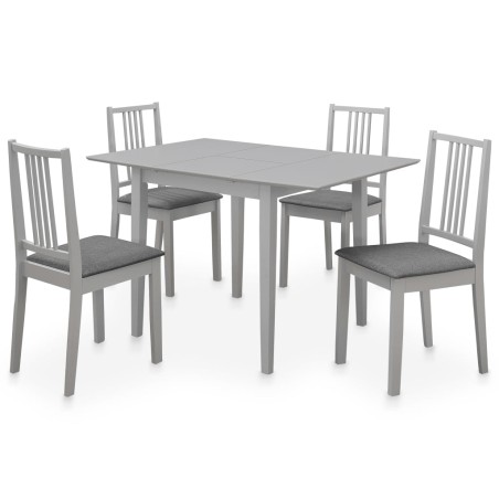 5 pcs conjunto de jantar MDF cinzento