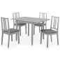 5 pcs conjunto de jantar MDF cinzento