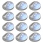 Candeeiro de parede solar LED exterior 12 pcs prateado redondo