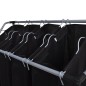 Separadores de roupa suja com sacos 2 pcs preto e cinzento