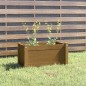 Vaso/floreira de jardim 60x31x31 cm pinho maciço castanho-mel