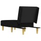 Chaise longue tecido preto