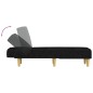 Chaise longue tecido preto